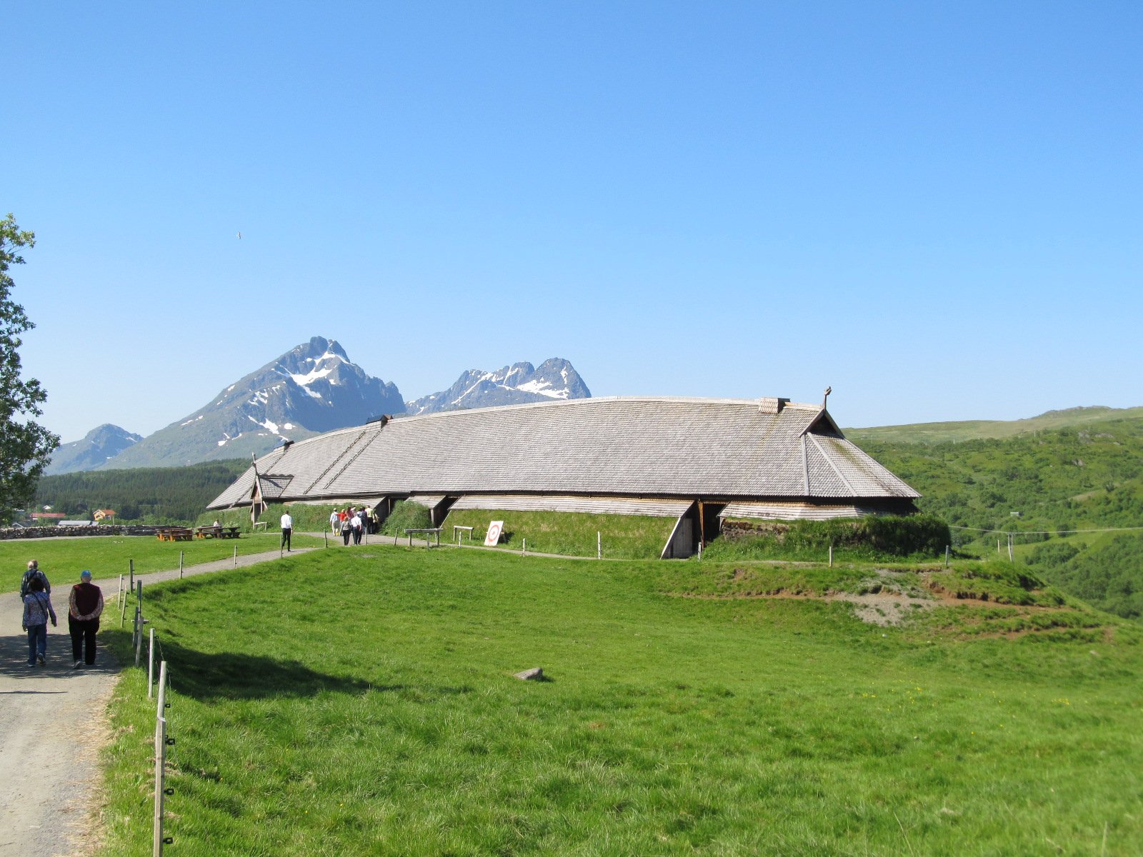 Reconstructed Longhouse at the Lofotr Viking Museum