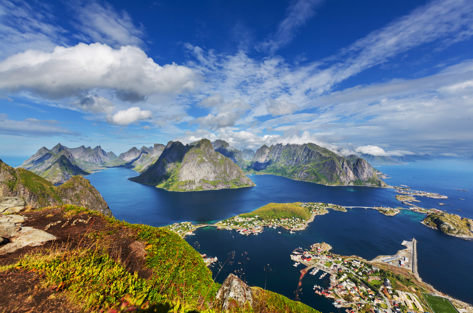 The view from Reinebringen in Lofoten